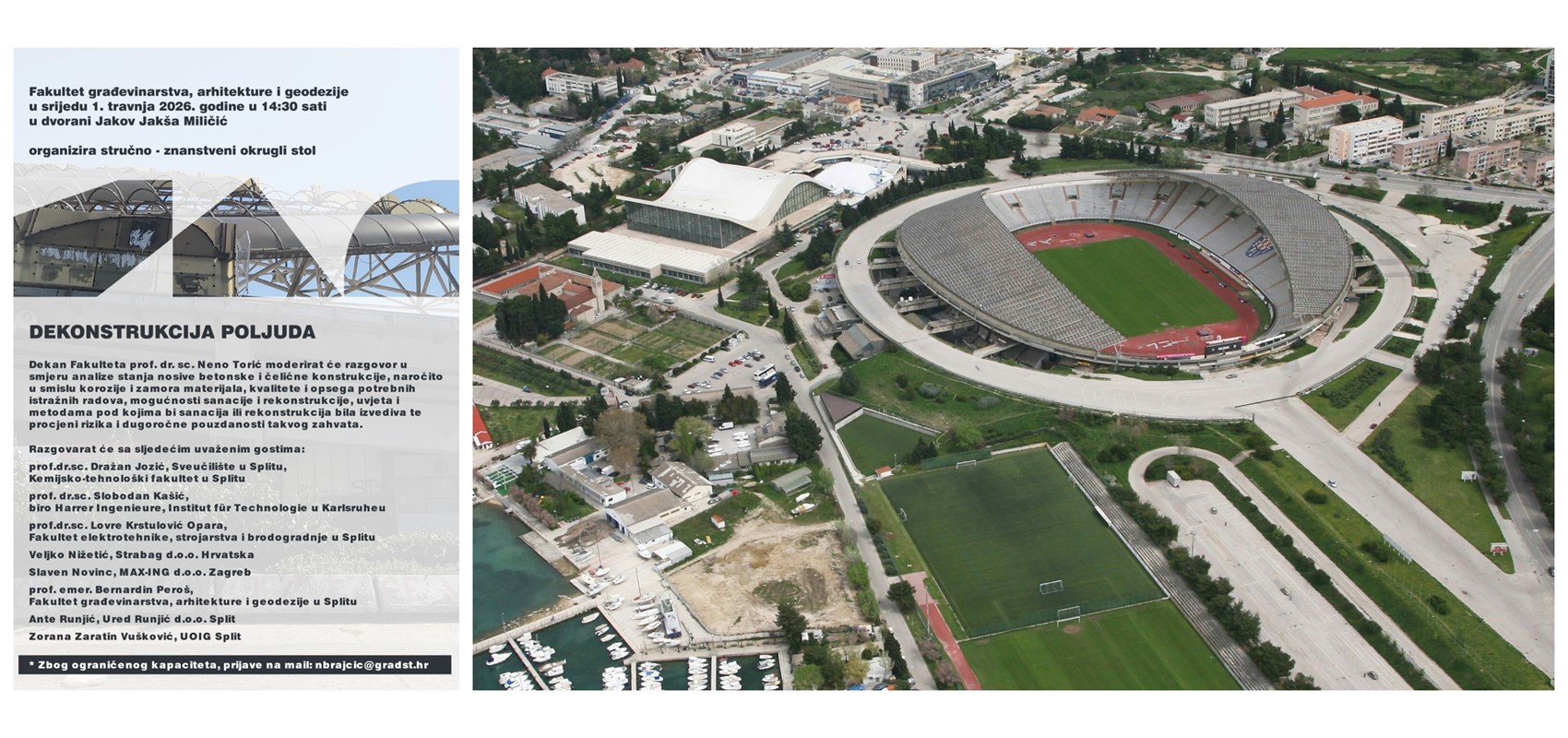 DEKONSTRUKCIJA POLJUDA Stručnjaci će na FGAG-u raspravljati o stanju i budućnosti stadiona 